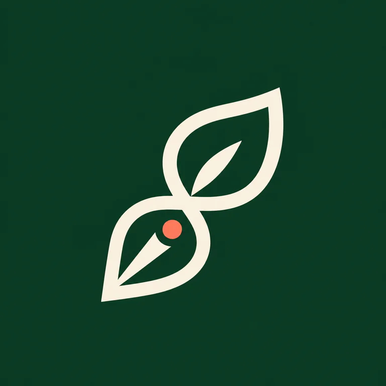 极简扁平叶片罗盘应用图标
